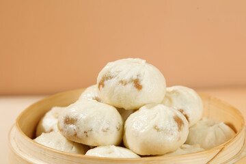 Shengzhou Xiaolongbao Pork Soup Dumplings in Bamboo Steamer Traditional Chinese Cuisine