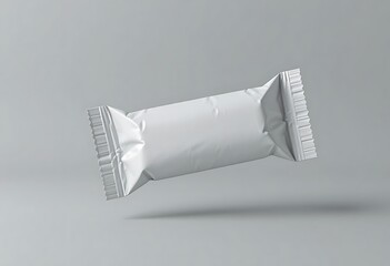 White floating foil bar wrapper packaging mockup