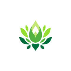 Lotus Blossom Logo, Floral Lotus Floral, Soft, Simple