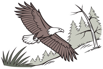 Whale and Parachutist Vector Illustration - Surreal Concept Art