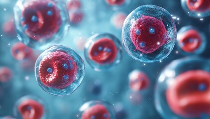 A vibrant depiction of colorful cells, showcasing their intricate details and structures, highlighting their biological importance.