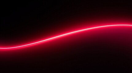 Obraz premium Red Light Wave on Black Background