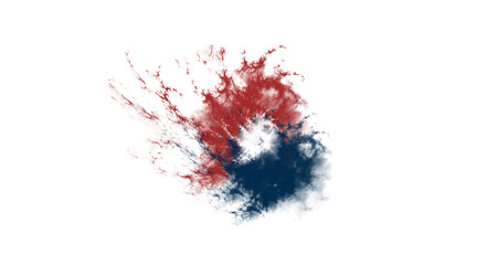 American Flag Themed Powder Explosion Vector Color Splash for Festival, Celebration, and Abstract Design