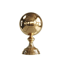 Golden soccer ball trophy