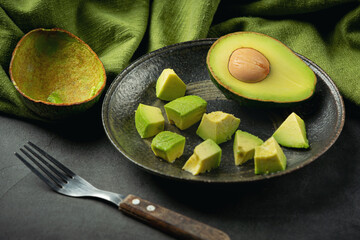 Avocado Products made from avocados  Food nutrition concept.