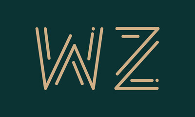 WZ W wz initial logo | initial based abstract modern minimal creative logo, vector template image. luxury logotype logo, real estate homie logo. typography logo. initials logo