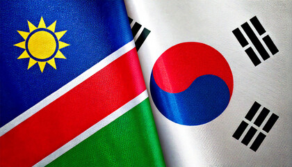 韓国の国旗とナミビアの国旗(Korea Flag & Namibia flag.)
