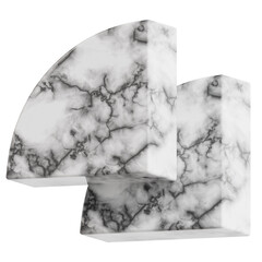 Abstract White Marble Geometric Podium Display Platform Black Background