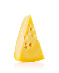 Naklejka premium Cheese on white background