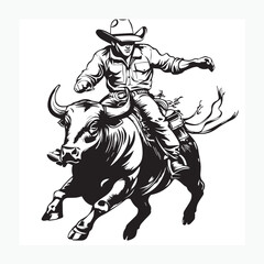 vector illustration of a rodeo 