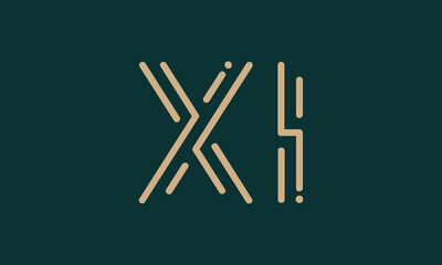 XI X xi initial logo | initial based abstract modern minimal creative logo, vector template image. luxury logotype logo, real estate homie logo. typography logo. initials logo