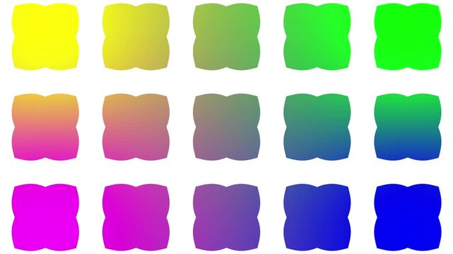 Colorful abstract 3D blocks arranged in smooth gradient motion
