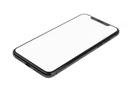 Modern smartphone display mockup isolated for digital design projects transparent background