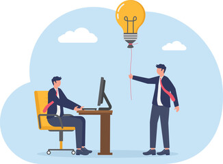 illustration of business motivation in applying ideas and innovations to partners
