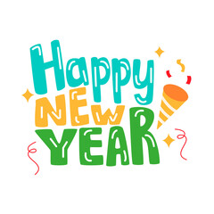 New Year’s Eve Celebration – Festive Fireworks, Party Decor & Holiday Cheer Illustration