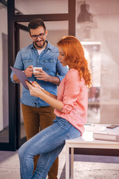 startup business team brainstorming over coffee in a modern office