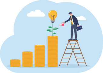 illustration of maintaining creativity in generating business ideas and innovations to stay up to date
