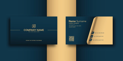 Business card design template, modern minimalist simple professional visiting card design template
