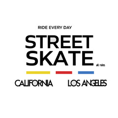 Street skate california los angeles urban lifestyle vector art.