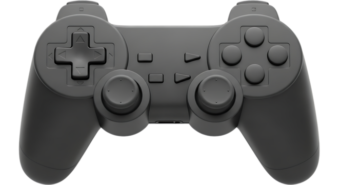 Gray wireless video game controller