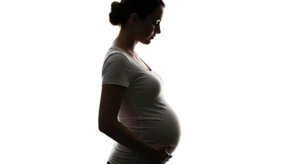 Pregnant woman silhouette photography maternity photoshoot pregnancy health and wellness expecting mother portrait