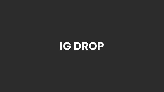IG Drop Swirly Lines Text Animation 4K &ndash; Social Media Style Promo for Posts, Reels, and Online Highlights