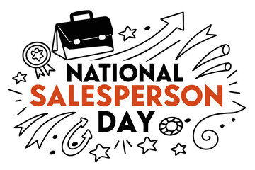 NATIONAL SALESPERSON DAY vector illustration isolated on white background