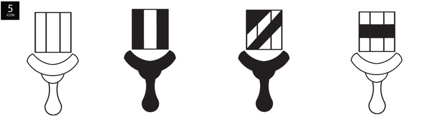 Vector icon set flat simple classic microphone, microphone set isolated vector