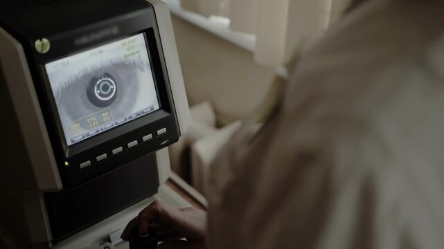 A modern device used in ophthalmology is an automatic refractometer. A device for quickly and accurately determining the refractive power of the eye, used in ophthalmology to detect myopia, hyperopia