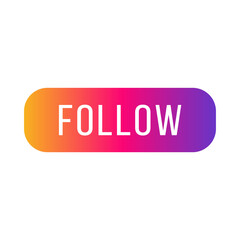 Follow button social media concept.