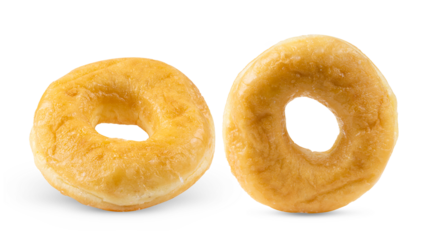 Donuts isolated on transparent png ( image from camera )