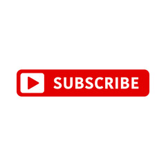 Red Subscribe button with play icon for video content.