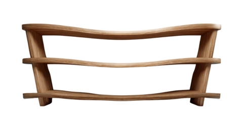 Rustic Wooden Shelf with Three Tier Design, Decorative and Functional Storage Solution for Home Decor and Organization