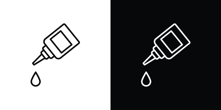 Glue icon on white background - editable stroke vector illustration eps10