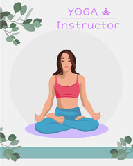 yoga woman in lotus position