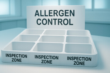 Sterile allergen control inspection zone in laboratory for sample testing. This system shows serious approach to quality and hygiene, ensuring safety in manufacturing