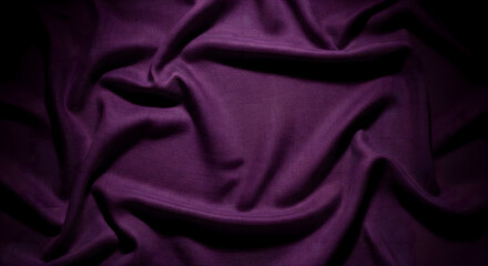 Obraz premium Deep Purple Fabric Folds with Dramatic Lighting and Shadows