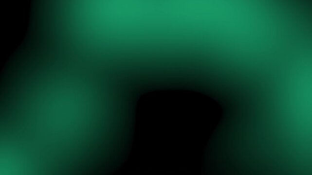 Smooth green cyan animated background abstract graphic digital design blurred soft gradient visual presentation template featuring light flowing over a dark surface texture motion for creative project