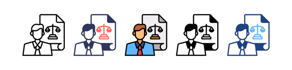 Legal Advisory multiple icon