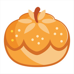 Cartoon vector illustration of various bread and buns, including sesame seed rolls, for food and breakfast design icons