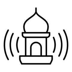 Icon of the call to prayer or takbir through the tower