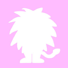 スライオンのシルエットピンク＿フレーム使用も可能