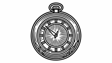 Timeless elegance: Antique pocket watch design, perfect for adding a vintage touch to your project or design, reminiscent of history and classic style