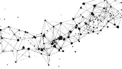 Abstract technology line vector texture in black and white creating modern digital grunge background design