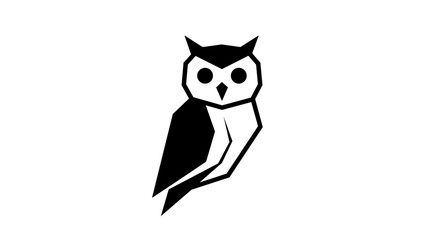 Geometric Owl Logo Design.