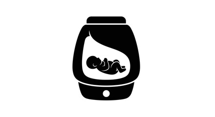 Ultrasound image of a baby in the womb.