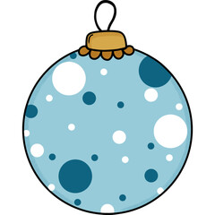blue christmas ball