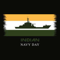 Naklejka premium Vector Illustration of Indian Navy day