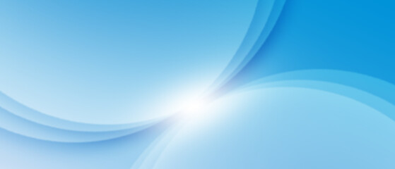 Abstract blue geometric circles overlapping background with light blue