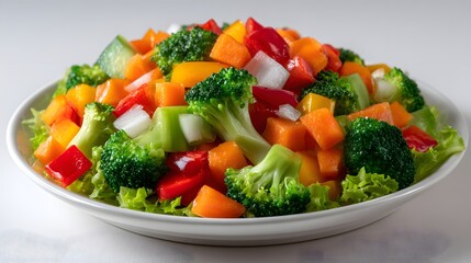A colorful salad in a plate